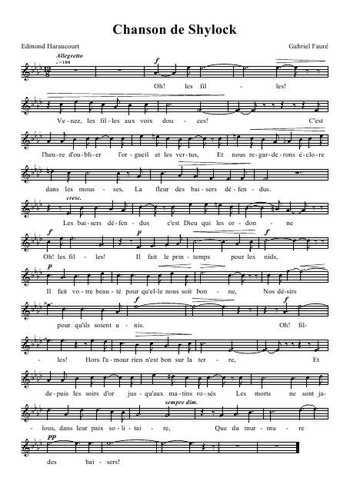 Chanson de Shylocké
